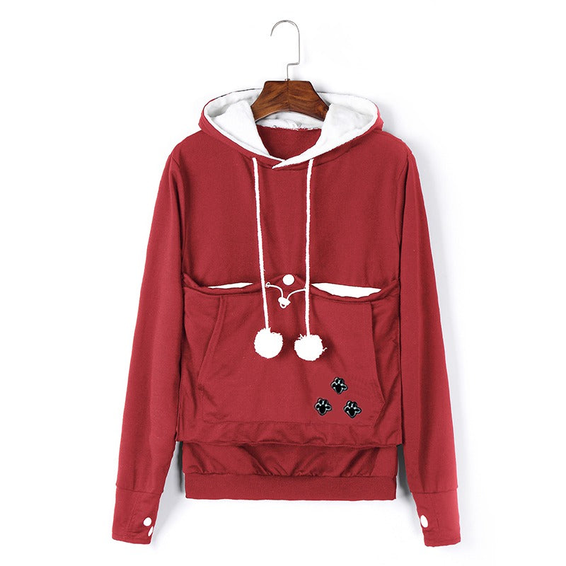 Hudson & Parker | Practical Women's Hooded Sweatshirt with Pouch Pocket for Pets