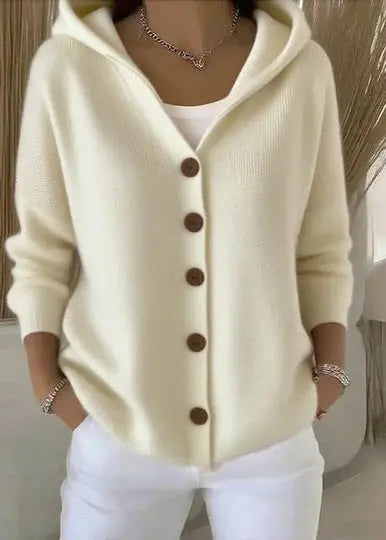 Abigail | Women Hooded Button Front Cardigan