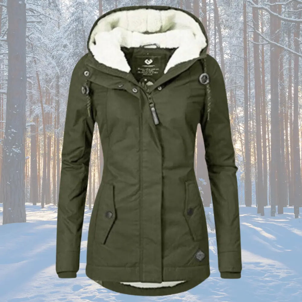 Naomi | Fleece Lined Hooded Parka Jacket