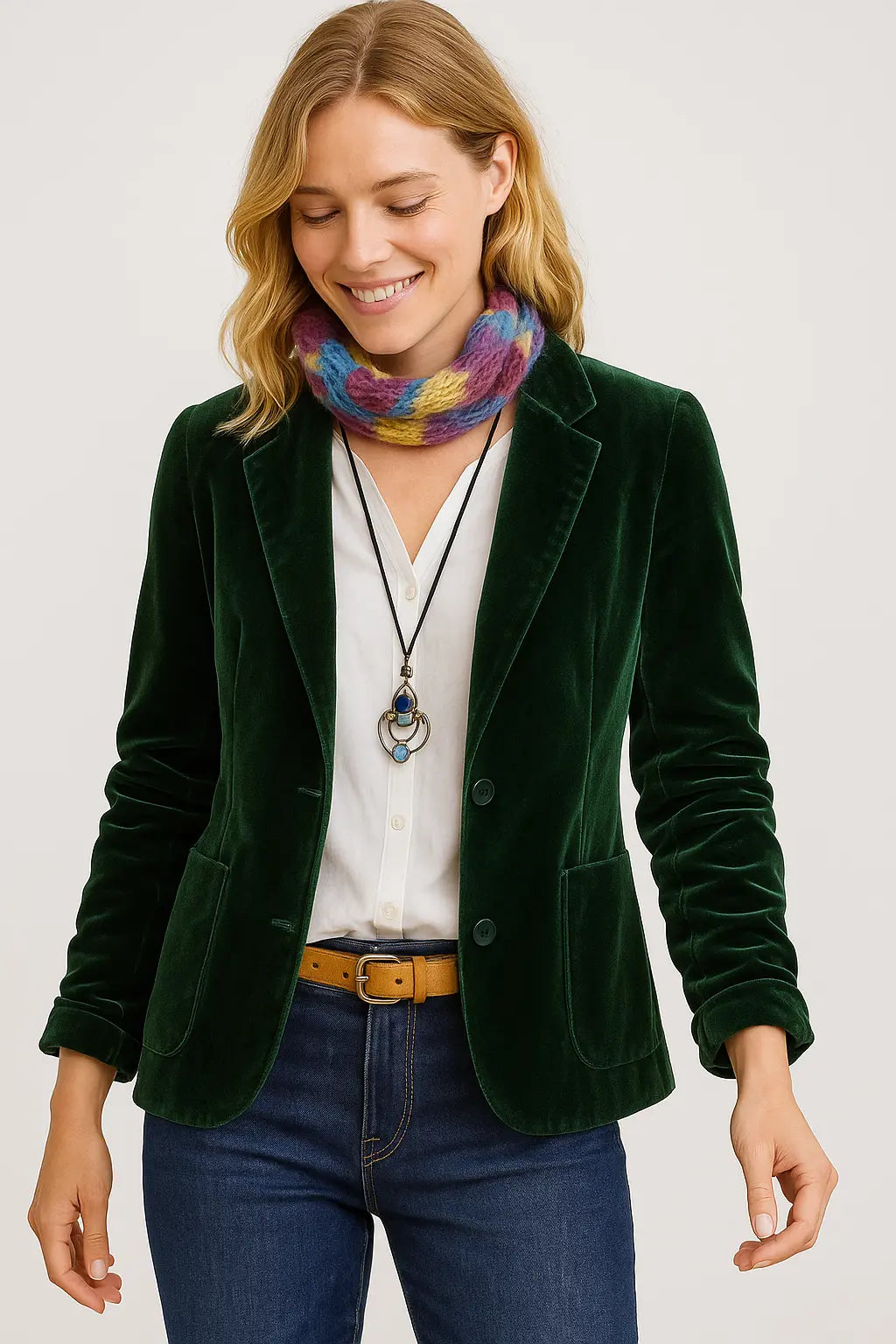 Sioba Velvet Slim-Fit Blazer