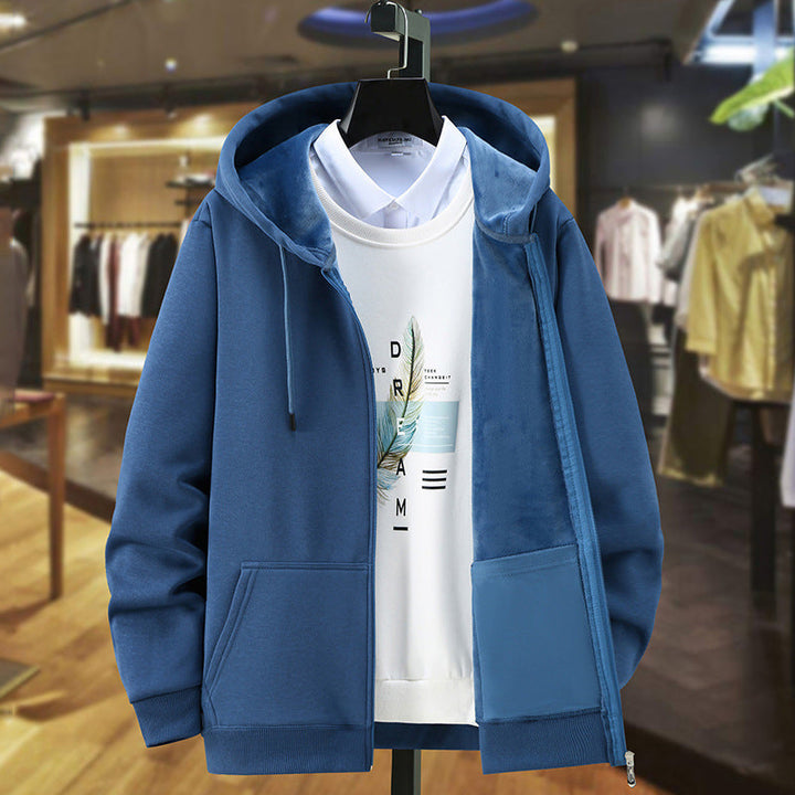 Hudson & Parker | Casual Autumn Full Zip Hoodie with Drawstring for Men
