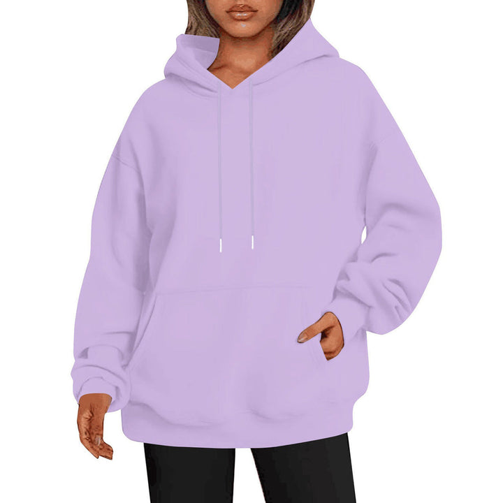 Women’s oversized hoodie dress with kangaroo pocket, extended silhouette and soft French terry Hudson & Parker Fashion