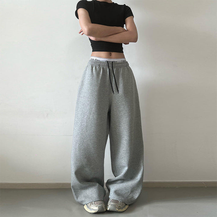 Women's Extra Wide High-Waist Sweatpants made of Blend with Drawstring Hudson & Parker