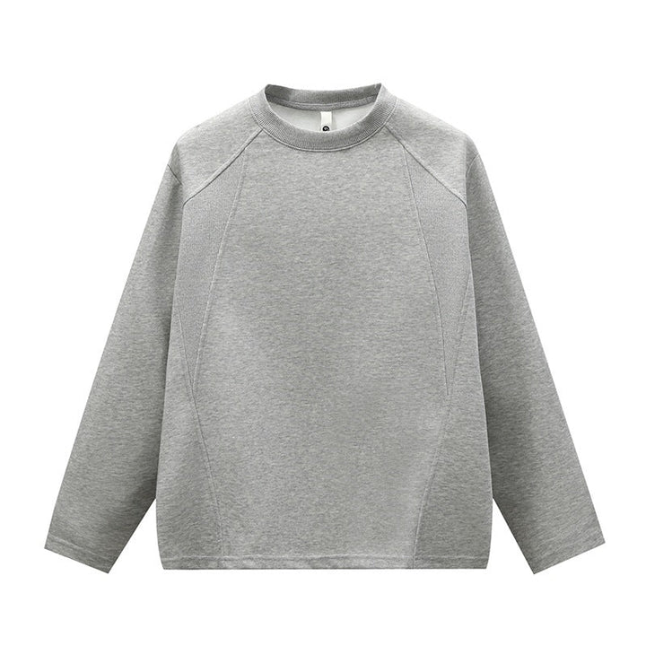 Unisex Oversize Round Neck Sweatshirt with Raglan Seams and Fine Texture Hudson & Parker