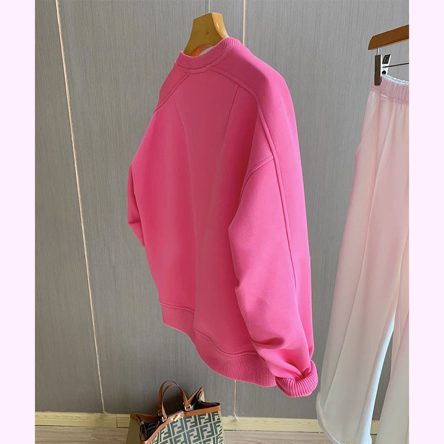 Women's oversized sweatshirt with ribbed cuffs and soft interior Hudson & Parker