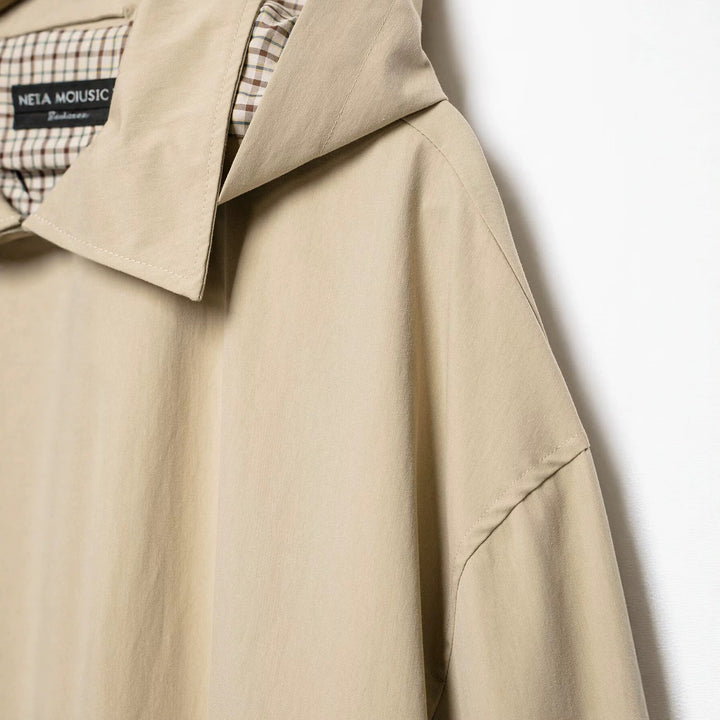 Women's lightweight hooded jacket in oversized boxy cut with drawstring hem Hudson & Parker