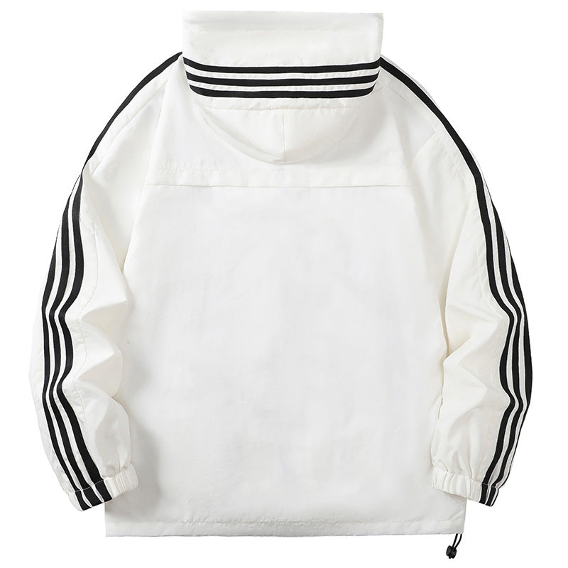 Men's sporty transitional jacket with hood and reflective accents Hudson & Parker