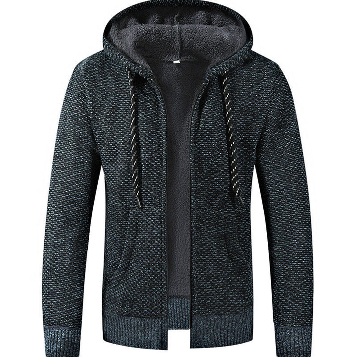 Men's Lined Hooded Cardigan with Teddy Lining and Full Zip Hudson & Parker
