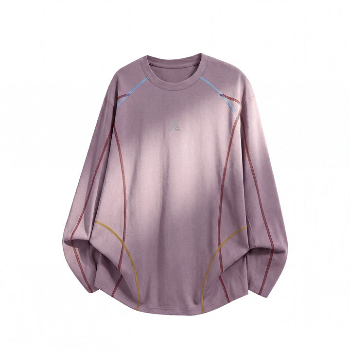 Unisex Wide Cut Sweatshirt with Decorative Flatlock Seams and Raglan Sleeves Hudson & Parker