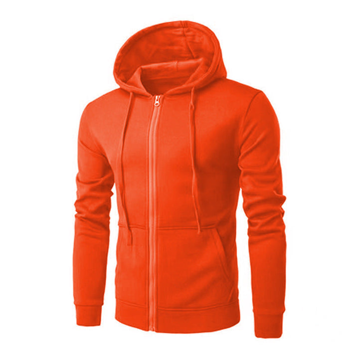 Men's slim-fit zip hoodie jacket with soft fleece lining and kangaroo pockets Hudson & Parker