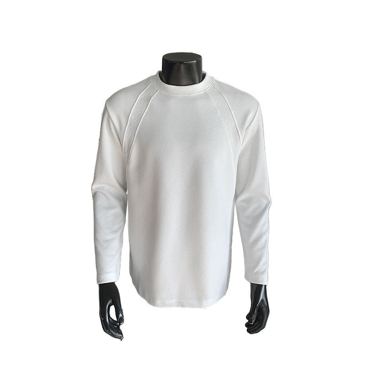 Men's Fine Long Sleeve Sweatshirt with Light Stand-up Collar and Raglan Seams Hudson & Parker