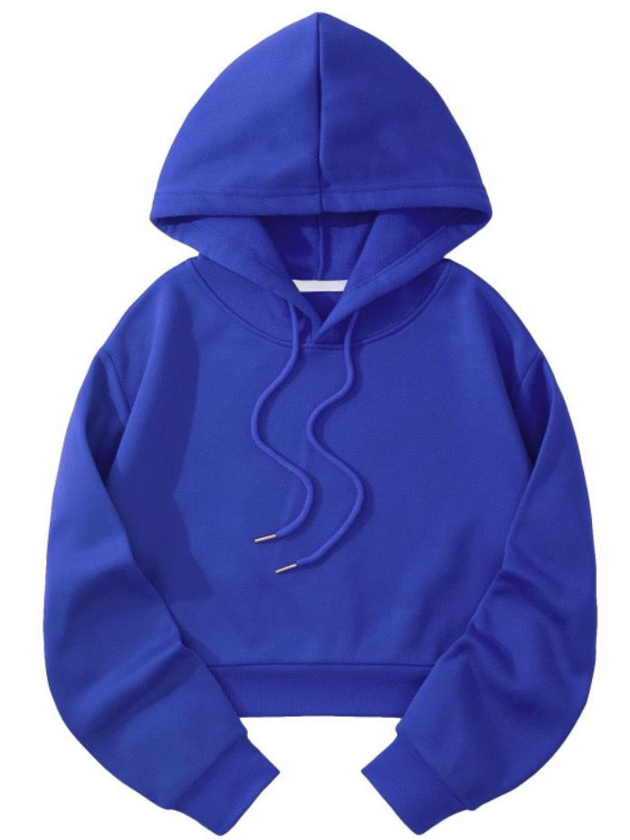 Women's cropped hoodie with soft fleece interior and elastic ribbed hem Hudson & Parker