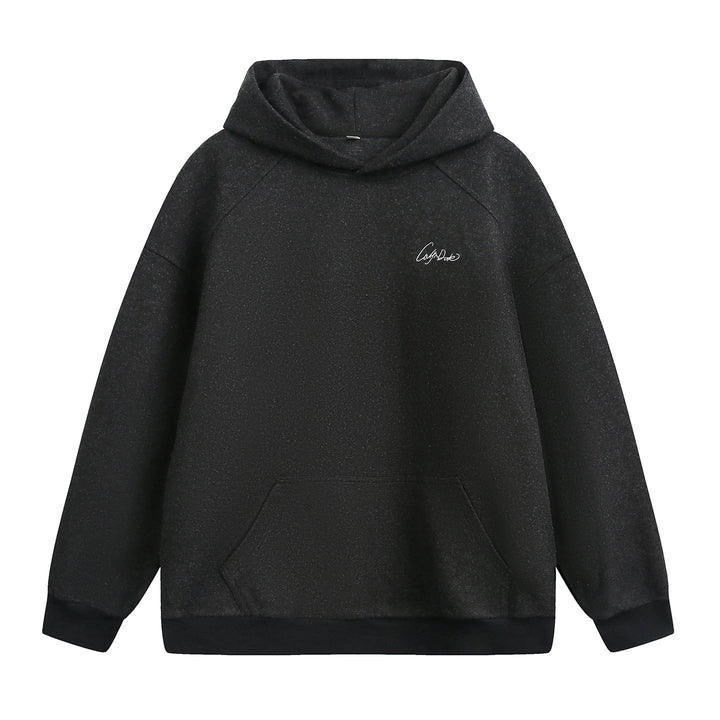 Unisex Oversize Hoodie made of heavy fleece with kangaroo pocket and script embroidery Hudson & Parker