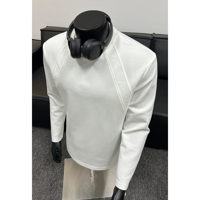 Men's fine knit sweatshirt with raglan sleeves and structured shoulder yoke Hudson & Parker