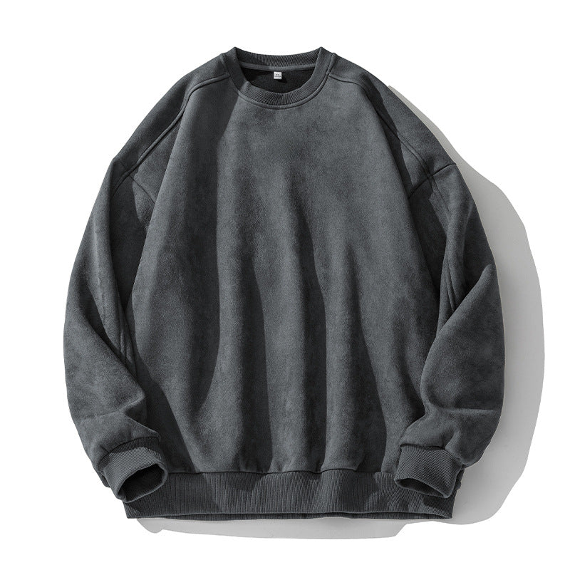 Unisex Purist Oversized Crew Neck Sweatshirt with Drop Shoulder and Brushed Inner Lining Hudson & Parker