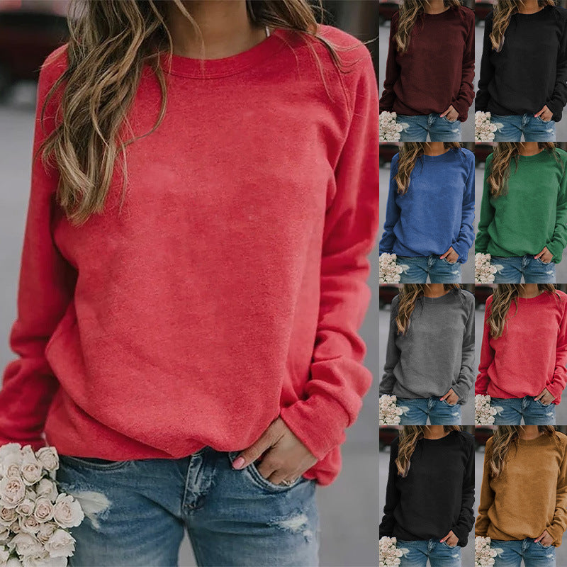 Women's Casual Oversized Sweatshirt with Crew Neck and Raglan Sleeves Hudson & Parker