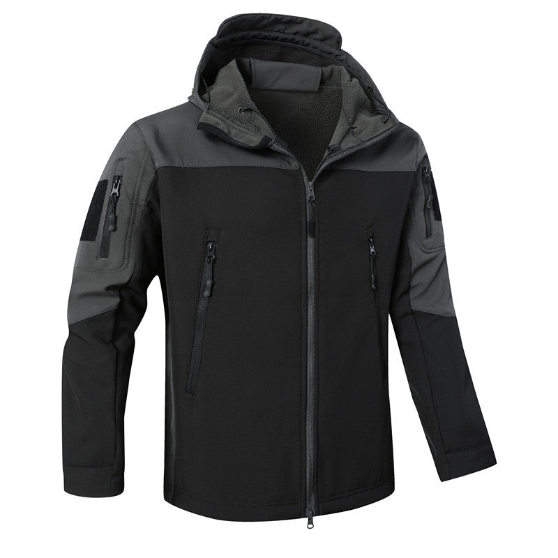 Men's windproof softshell jacket with hood and water-repellent membrane Hudson & Parker