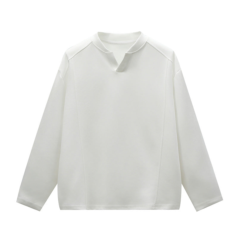 Unisex Oversize Round Neck Sweatshirt with Raglan Seams and Fine Texture Hudson & Parker