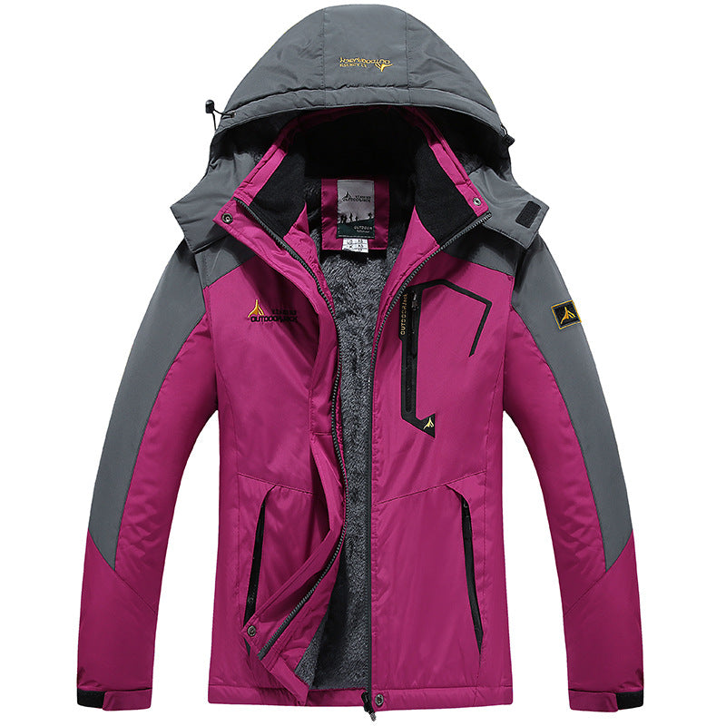 Men's Modular Thermal Outdoor Jacket with Teddy Fleece and Removable Hood Hudson & Parker