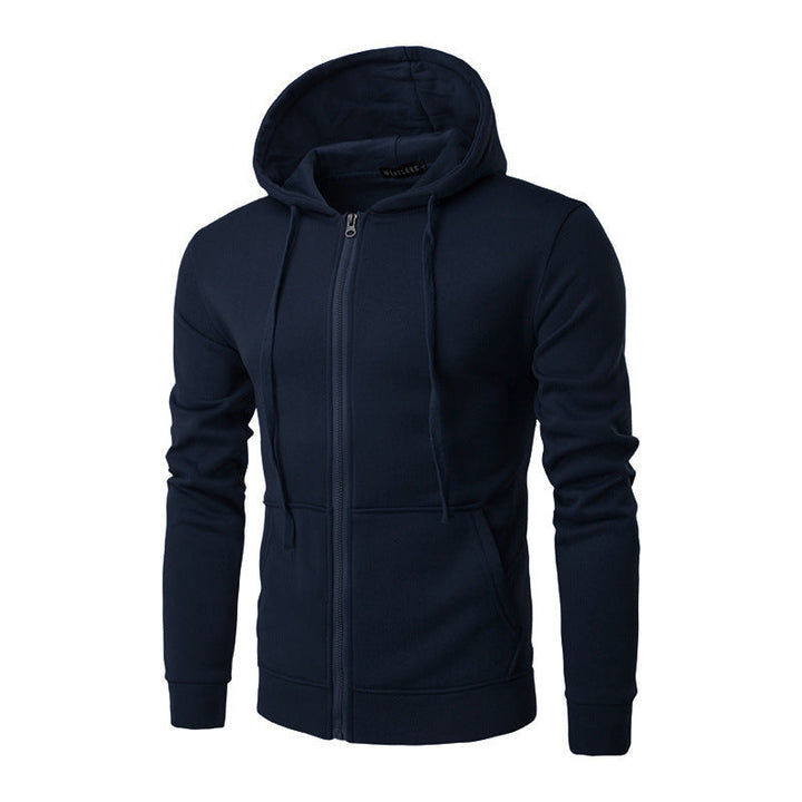 Men's slim-fit zip hoodie jacket with soft fleece lining and kangaroo pockets Hudson & Parker