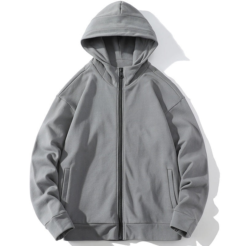 Unisex Oversize Hooded Zip Jacket made of soft fleece with a full zipper and side pockets Hudson & Parker