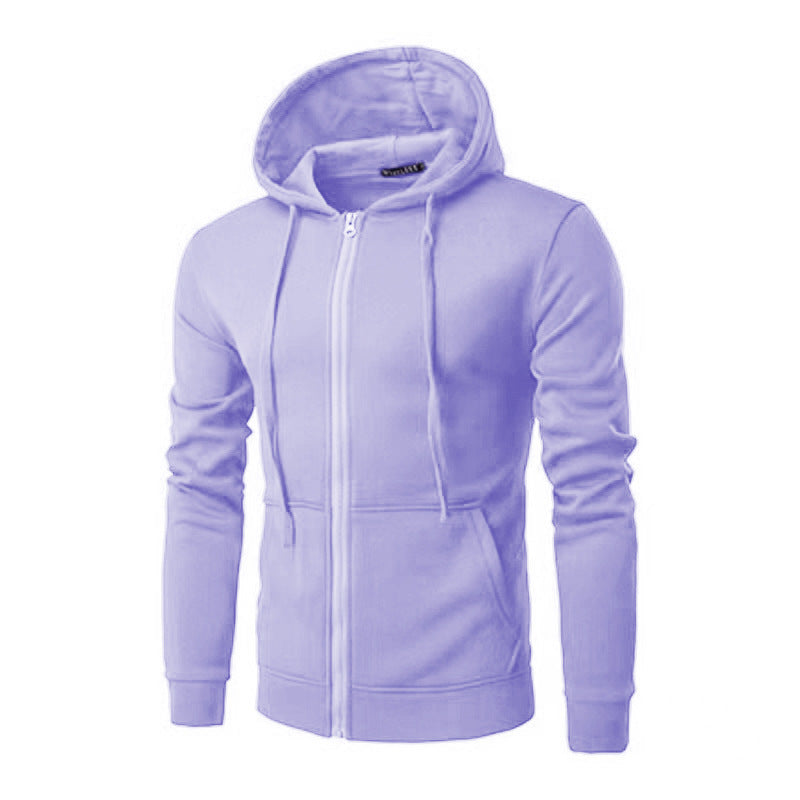 Men's slim-fit zip hoodie jacket with soft fleece lining and kangaroo pockets Hudson & Parker