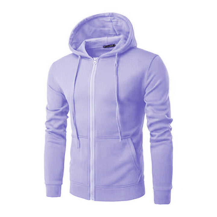 Men's slim-fit zip hoodie jacket with soft fleece lining and kangaroo pockets Hudson & Parker