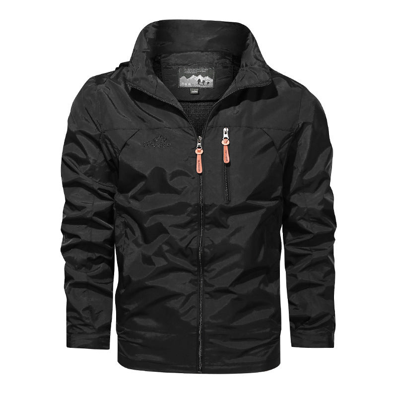 Men's lightweight outdoor jacket windbreaker with water-repellent coating and breathable mesh lining Hudson & Parker