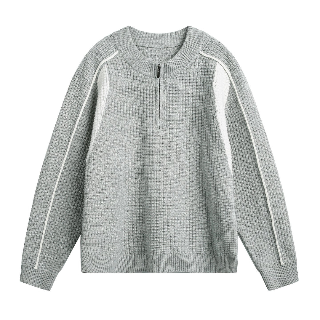 Men's Structured Knit Sweater with Half Zipper Hudson & Parker