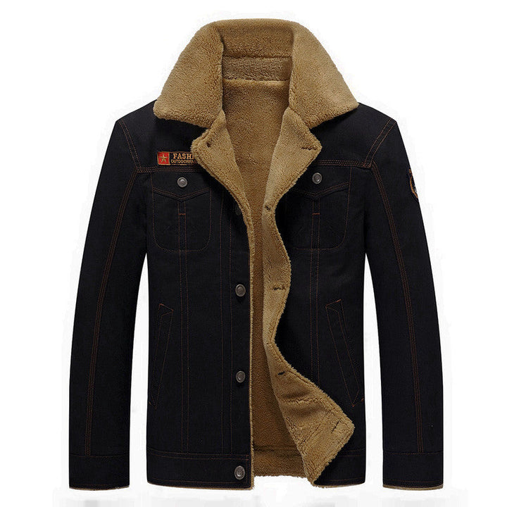 Men's canvas field jacket with Sherpa lining and shawl collar Hudson & Parker
