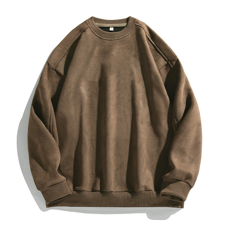 Unisex Purist Oversized Crew Neck Sweatshirt with Drop Shoulder and Brushed Inner Lining Hudson & Parker