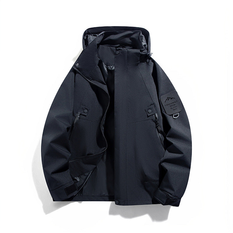 Men's wind and waterproof functional parka with zippered pockets and adjustable hood Hudson & Parker