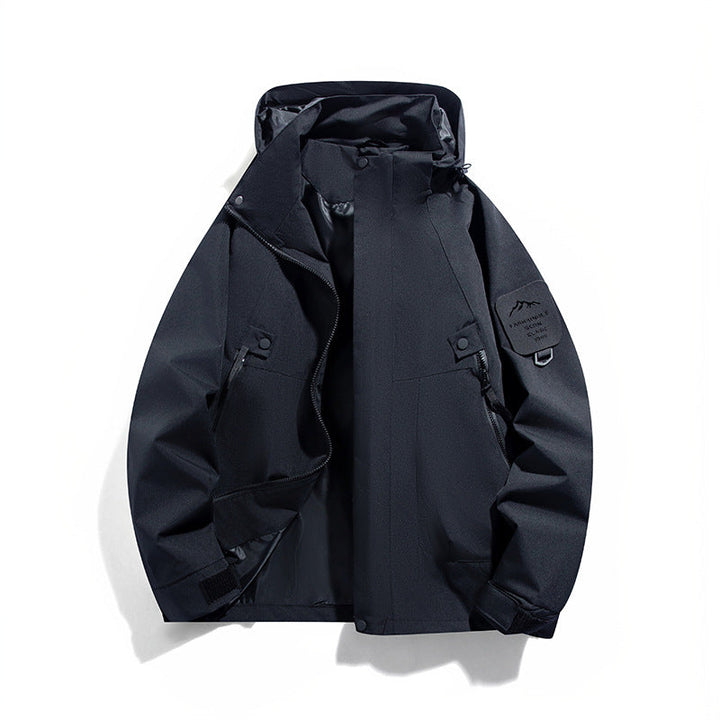 Men's wind and waterproof functional parka with zippered pockets and adjustable hood Hudson & Parker