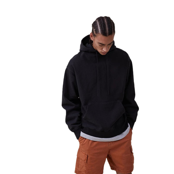 Women’s oversized hoodie dress with kangaroo pocket, extended silhouette and soft French terry Hudson & Parker Fashion