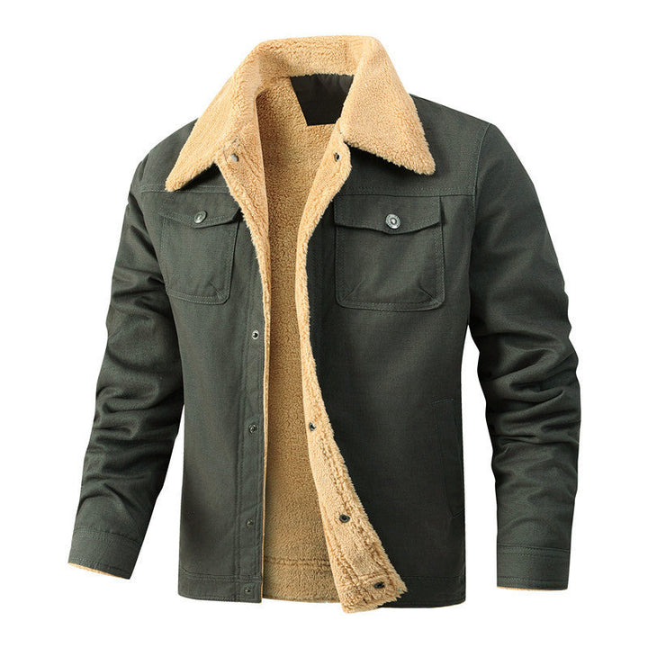Men's trucker jacket with teddy lining and sturdy canvas outer layer Hudson & Parker