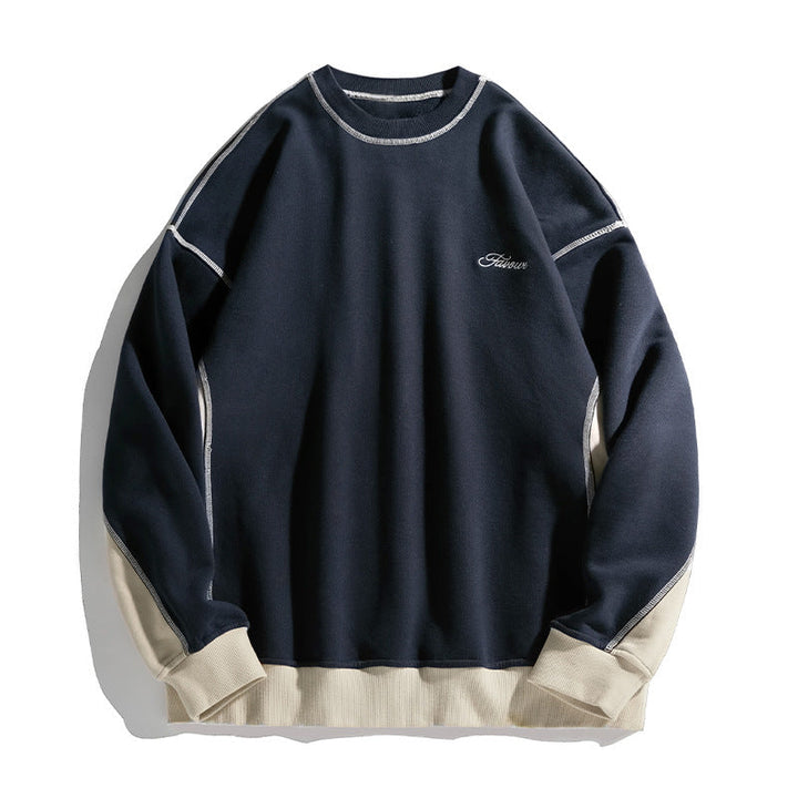 Unisex Oversize sweatshirt with contrast seams, raglan sleeves and ribbed hem Hudson & Parker