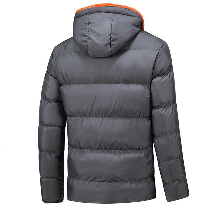 Men's Lightweight Puffer Jacket with Hood, Thermo Insulation and Windproof Outer Shell Hudson & Parker