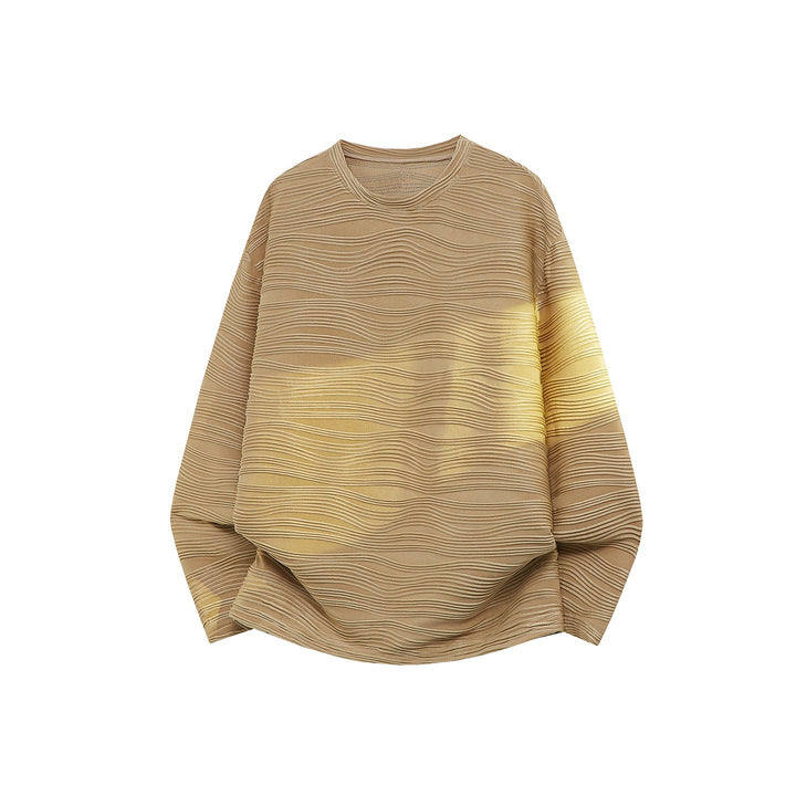 Unisex Oversize Wave Structure Sweatshirt with Round Neck Hudson & Parker