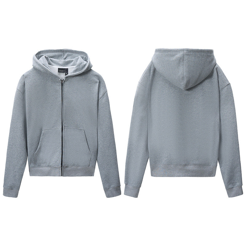 Unisex hoodie jacket with full zip, relaxed oversized fit and kangaroo pocket Hudson & Parker