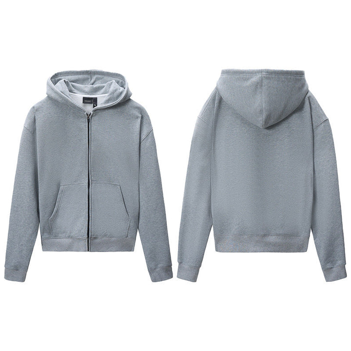 Unisex hoodie jacket with full zip, relaxed oversized fit and kangaroo pocket Hudson & Parker