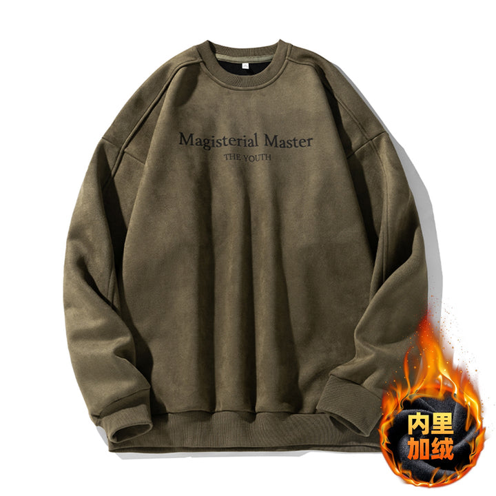 Unisex Oversize Sweatshirt with velvety fleece look and tonal front print Hudson & Parker