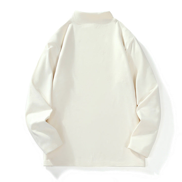 Men's Casual Oversized Mockneck Long Sleeve made of Fine Knit with Extended Cut Hudson & Parker