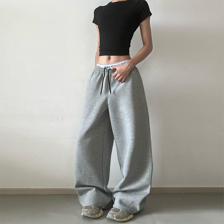 Women's Extra Wide High-Waist Sweatpants made of Blend with Drawstring Hudson & Parker