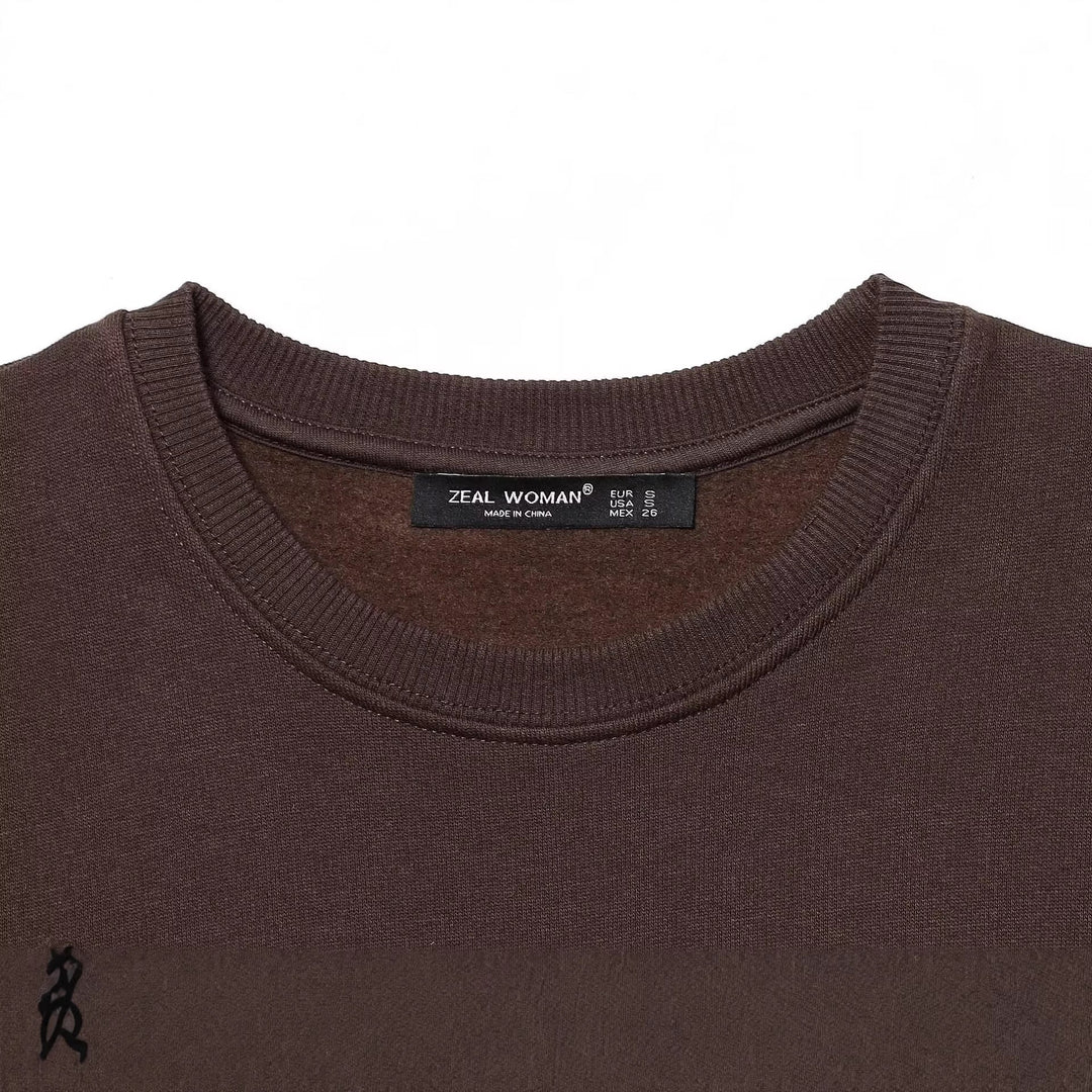 Women's wide sweatshirt with three-dimensional bow application and ribbed cuffs Hudson & Parker
