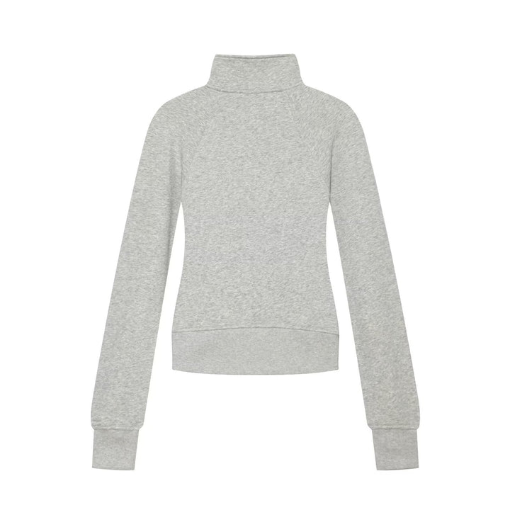 Women's Slim-Fit Sweat Jacket with Stand Collar and Two-Way Zipper Hudson & Parker