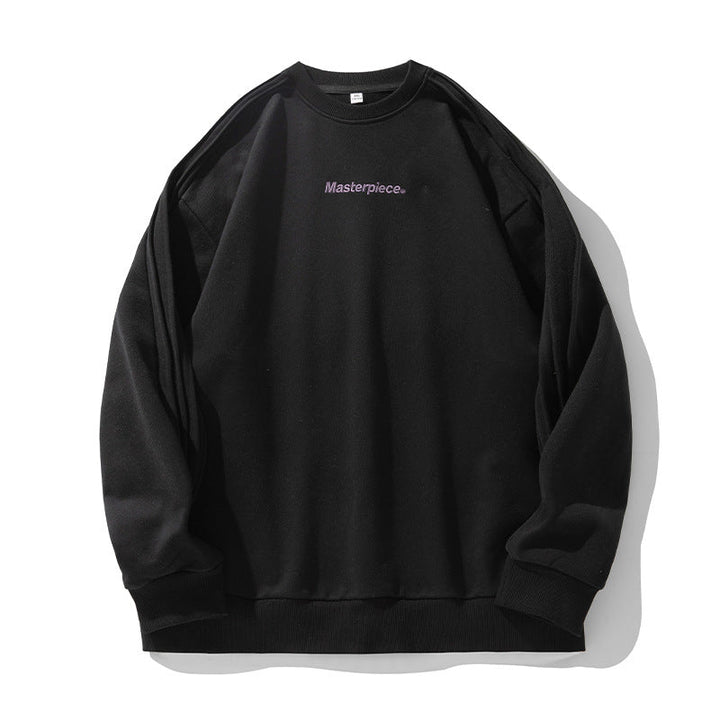 Unisex Oversize Sweatshirt in Minimalist Style with Shoulder Piping and Fine Chest Embroidery Hudson & Parker