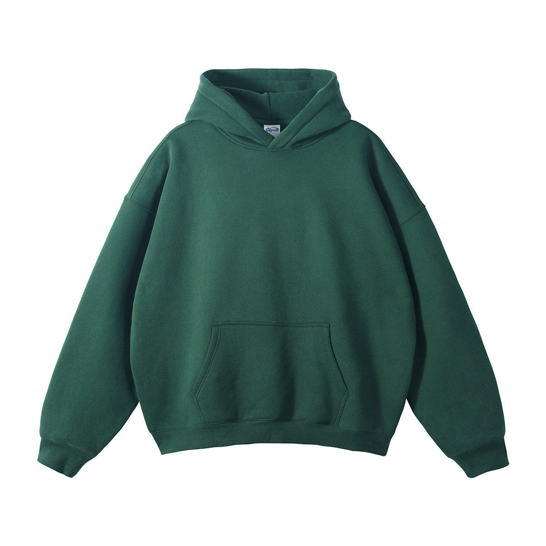 Unisex wide-cut hoodie with dropped shoulders, kangaroo pocket, and ribbed cuffs Hudson & Parker