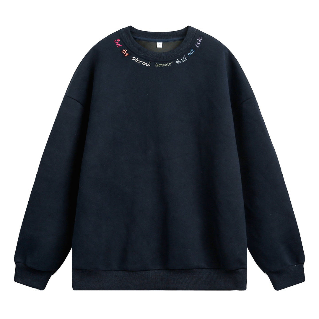 Unisex Oversized Sweatshirt with colorful neck embroidery and heavy French Terry quality Hudson & Parker