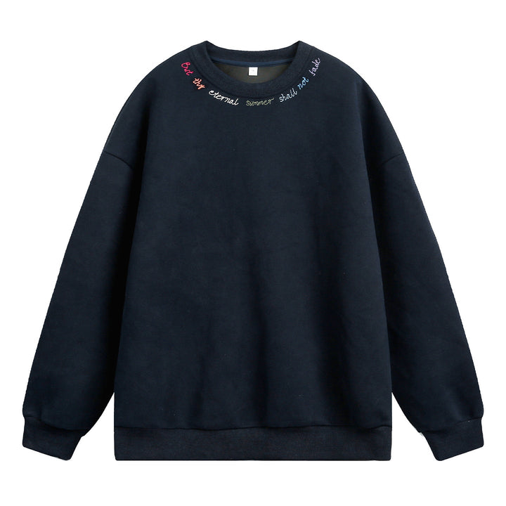 Unisex Oversized Sweatshirt with colorful neck embroidery and heavy French Terry quality Hudson & Parker
