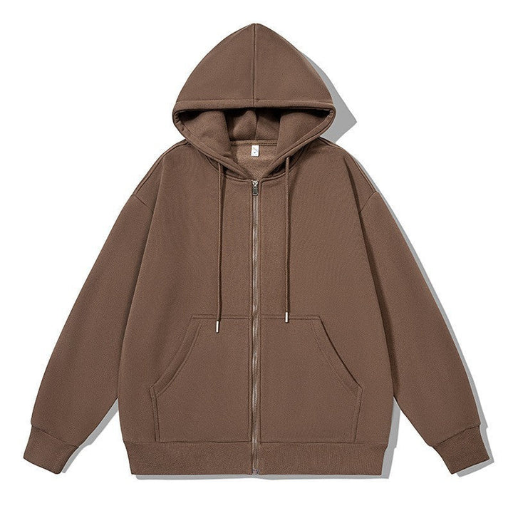 Unisex casual hoodie jacket with sturdy metal zipper double-layered hood and deep kangaroo pockets Mune Fashion
